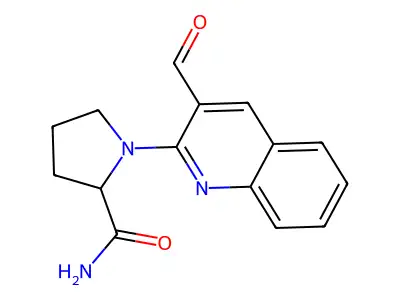 1-(3-Formylquinolin-2-yl)pyrrolidine-2-carboxamide structure