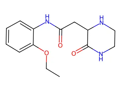N-(2-ethoxyphenyl)-2-(3-oxopiperazin-2-yl)acetamide structure