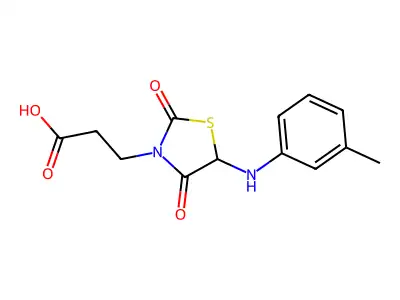 3-(2,4-Dioxo-5-m-tolylamino-thiazolidin-3-yl)-propionic acid structure