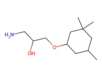 1-Amino-3-((3,3,5-trimethylcyclohexyl)oxy)propan-2-ol structure