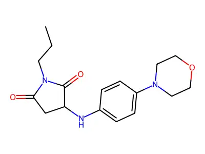 3-((4-Morpholinophenyl)amino)-1-propylpyrrolidine-2,5-dione structure