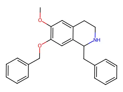 1,2,3,4-Tetrahydro-6-methoxy-7-(phenylmethoxy)-1-(phenylmethyl)isoquinoline structure