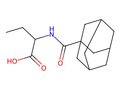2-[(1-Adamantylcarbonyl)amino]butanoic acid structure