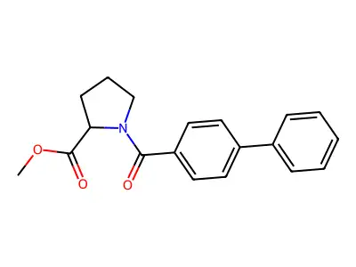 Methyl 1-(4-phenylbenzoyl)pyrrolidine-2-carboxylate structure