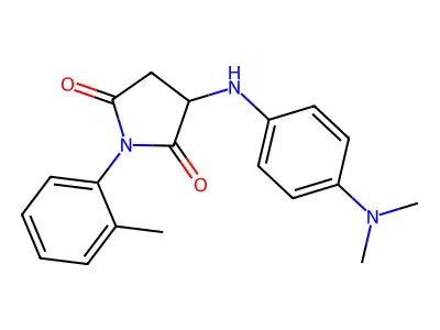 3-((4-(Dimethylamino)phenyl)amino)-1-(o-tolyl)pyrrolidine-2,5-dione structure