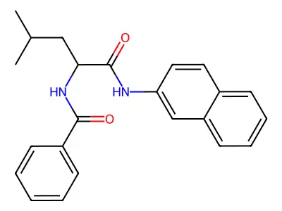 N-[4-methyl-1-(naphthalen-2-ylamino)-1-oxopentan-2-yl]benzamide structure