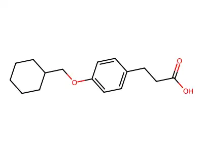 4-(Cyclohexylmethoxy)-benzenepropanoic acid structure