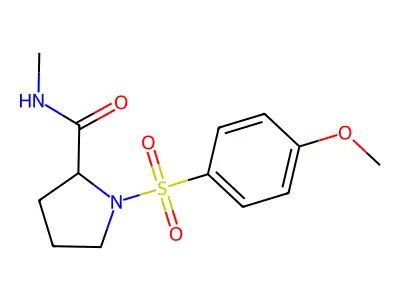 1-[(4-methoxyphenyl)sulfonyl]-N-methylprolinamide structure