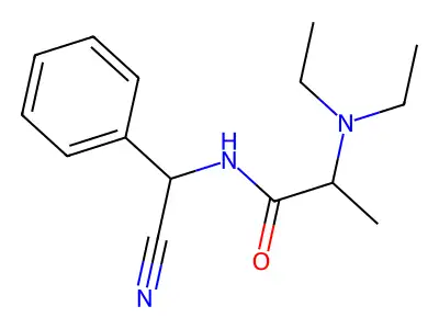 N-(alpha-Cyanobenzyl)-2-(diethylamino)propionamide structure