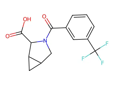 3-[3-(trifluoromethyl)benzoyl]-3-azabicyclo[3.1.0]hexane-2-carboxylic Acid structure