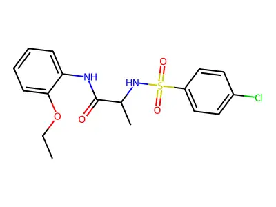 2-[(4-chlorophenyl)sulfonylamino]-N-(2-ethoxyphenyl)propanamide structure