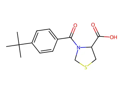 3-(4-tert-butylbenzoyl)-1,3-thiazolidine-4-carboxylic Acid structure