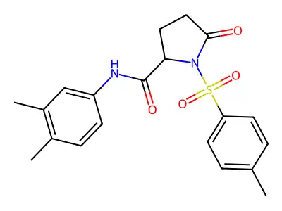 N-(3,4-dimethylphenyl)-1-(4-methylphenyl)sulfonyl-5-oxopyrrolidine-2-carboxamide structure