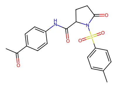 N-(4-acetylphenyl)-1-(4-methylphenyl)sulfonyl-5-oxopyrrolidine-2-carboxamide structure