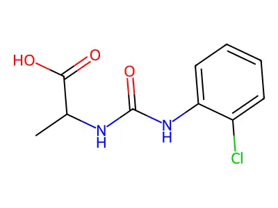 2-(3-(2-Chlorophenyl)ureido)propanoic acid structure