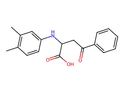 2-(3,4-Dimethylanilino)-4-oxo-4-phenylbutanoic acid structure