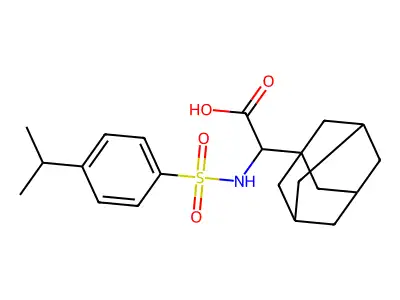 2-(Adamantan-1-yl)-2-[4-(propan-2-yl)benzenesulfonamido]acetic acid structure