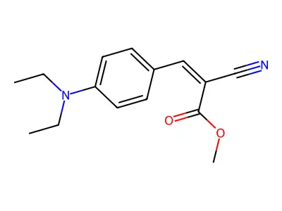 2-Propenoic acid, 2-cyano-3-[4-(diethylamino)phenyl]-, methyl ester structure