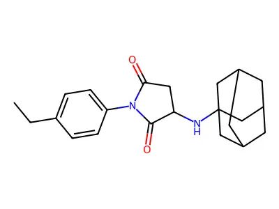 3-(1-Adamantylamino)-1-(4-ethylphenyl)pyrrolidine-2,5-dione structure