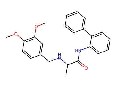 N-[1,1'-Biphenyl]-2-yl-N~2~-[(3,4-dimethoxyphenyl)methyl]alaninamide structure