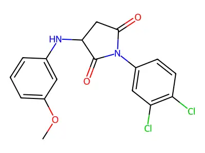 1-(3,4-Dichlorophenyl)-3-[(3-methoxyphenyl)amino]azolidine-2,5-dione structure