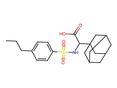 2-(Adamantan-1-yl)-2-(4-propylbenzenesulfonamido)acetic acid structure