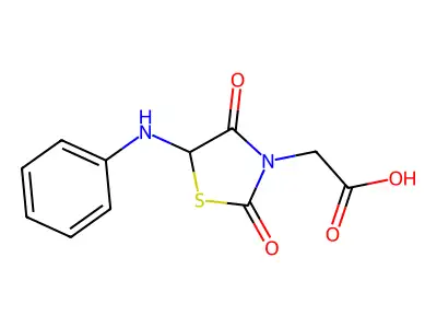 (5-Anilino-2,4-dioxo-1,3-thiazolidin-3-yl)acetic acid structure
