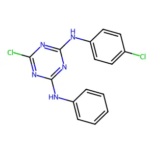 6-Chloro-N-(4-chloro-phenyl)-N'-phenyl-[1,3,5]triazine-2,4-diamine structure
