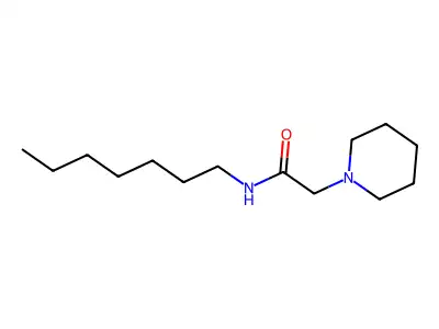 1-Piperidineacetamide, N-heptyl- structure