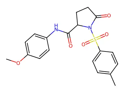 N-(4-methoxyphenyl)-1-(4-methylphenyl)sulfonyl-5-oxopyrrolidine-2-carboxamide structure