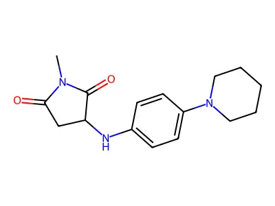 1-Methyl-3-[(4-piperidylphenyl)amino]azolidine-2,5-dione structure