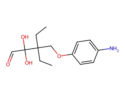 Butyraldehyde, 4-(p-aminophenoxy)-, diethyl acetal structure
