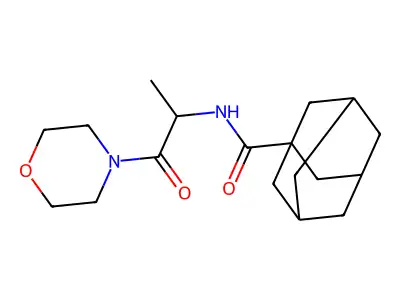 N-[1-(morpholin-4-yl)-1-oxopropan-2-yl]adamantane-1-carboxamide structure