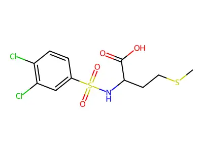 2-(3,4-Dichlorobenzenesulfonamido)-4-(methylsulfanyl)butanoic acid structure