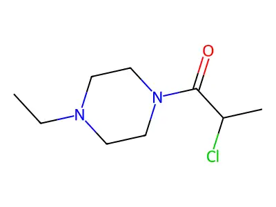 2-Chloro-1-(4-ethylpiperazin-1-yl)propan-1-one structure