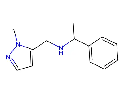 (2-Methyl-2H-pyrazol-3-ylmethyl)-(1-phenyl-ethyl)-amine structure