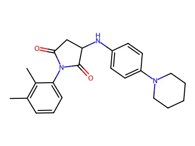 1-(2,3-Dimethylphenyl)-3-((4-(piperidin-1-yl)phenyl)amino)pyrrolidine-2,5-dione structure