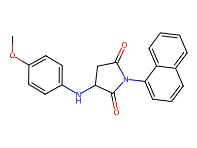 3-[(4-Methoxyphenyl)amino]-1-(naphthalen-1-yl)pyrrolidine-2,5-dione structure