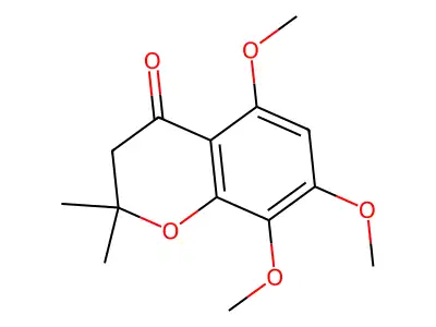 2,2-Dimethyl-5,7,8-trimethoxy-4-chromanone structure