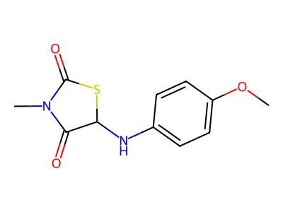 5-(4-Methoxyanilino)-3-methyl-1,3-thiazolidine-2,4-dione structure
