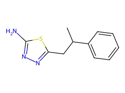 5-(2-Phenylpropyl)-1,3,4-thiadiazol-2-amine structure