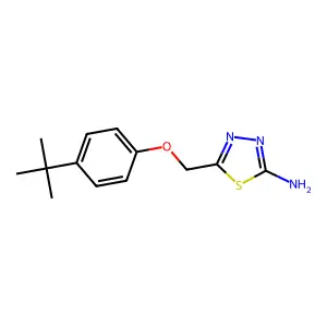 5-[(4-Tert-butylphenoxy)methyl]-1,3,4-thiadiazol-2-amine structure