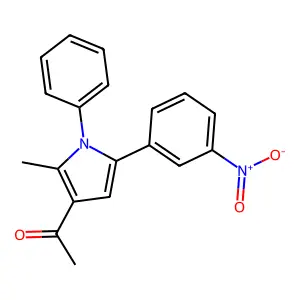 Ethanone, 1-[2-methyl-5-(3-nitrophenyl)-1-phenyl-1H-pyrrol-3-yl]- structure