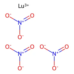 Nitric acid, lutetium(3+) salt (3:1) structure