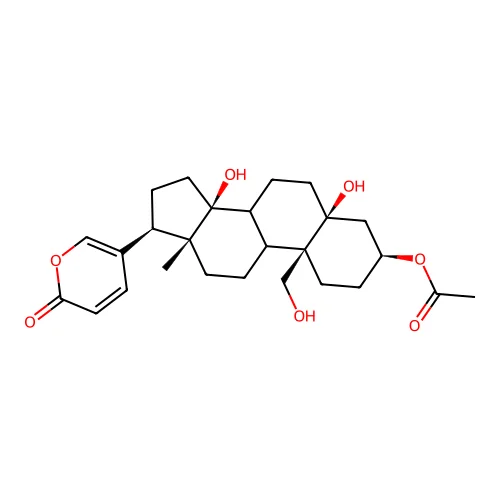 3-(Acetyloxy)-5,14,19-trihydroxybufa-20,22-dienolide structure