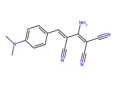 2-Amino-4-[4-(dimethylamino)phenyl]buta-1,3-di-ene-1,1,3-tricarbonitrile structure