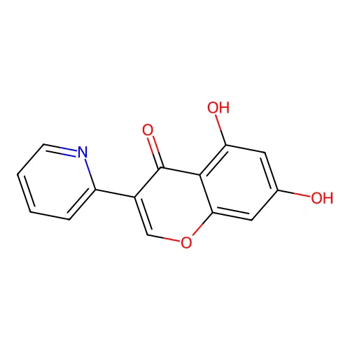 5,7-Dihydroxy-3-(2-pyridyl)chromen-4-one structure