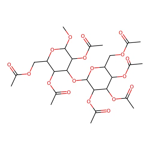 Methyla-D-laminarabiosideheptaacetate structure