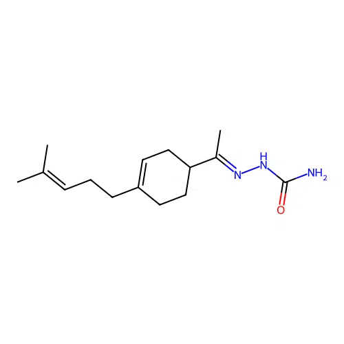 [(E)-1-[4-(4-methylpent-3-enyl)cyclohex-3-en-1-yl]ethylideneamino]urea structure