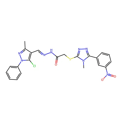 C22H19ClN8O3S structure